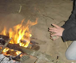 Fuego en la arena