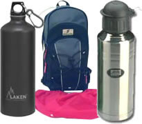 Envases de agua para trekking