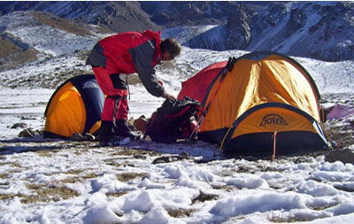 Congelamiento en la montaña